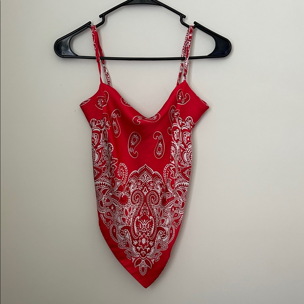 SHEIN Red Bandana Print Camisole Top